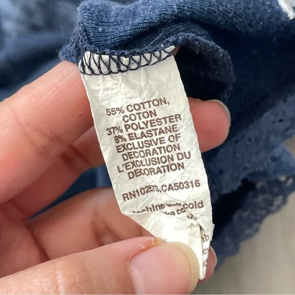 Hollister Y2K Tank Top lace babydoll womens Blue (small) stretch vintage 2000s - Picture 5 of 7